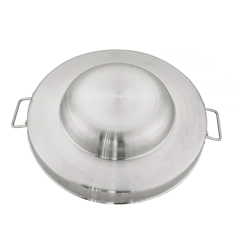 23" Round 304 Stainless Steel Concave Comal