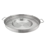 23" Round 304 Stainless Steel Concave Comal