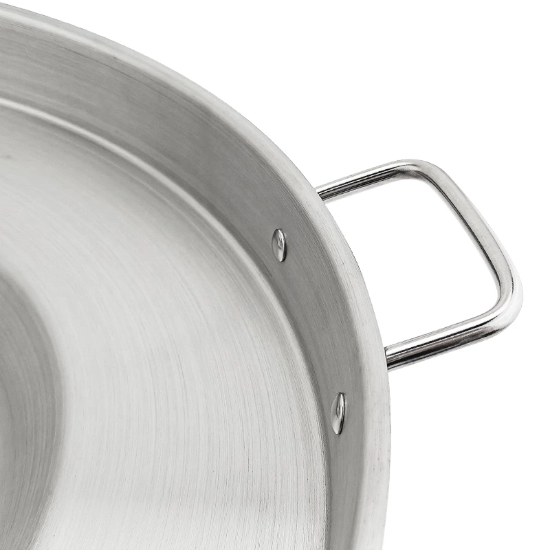 23" Round 304 Stainless Steel Concave Comal