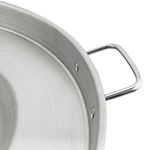 23" Round 304 Stainless Steel Concave Comal