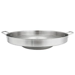 23" Round 304 Stainless Steel Concave Comal