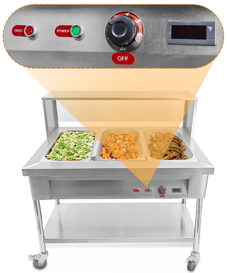 Commercial Electric steam table countertop Food Warmer