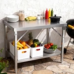 Stainless Steel Commercial Open Base Folding Worktable