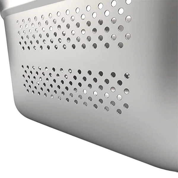 The perforated pattern—available in multiple diameters (1mm, 2mm, 3mm)