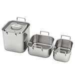 Stainless Steel Square Bain Marie Pots