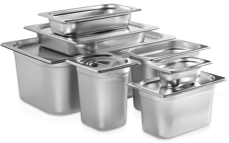 supply GN 1/1 pans in multiple depths and finishes to match your project and OEM brand requirements