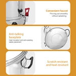 Stainless Steel Electric Thermostatic Hot Water Urn, Commercial Beverage Boiler with Tap, Temperature Control for Hot Water, Soy Milk, Milk Tea