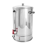 Stainless Steel Electric Thermostatic Hot Water Urn, Commercial Beverage Boiler with Tap, Temperature Control for Hot Water, Soy Milk, Milk Tea