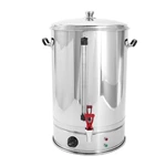 Stainless Steel Electric Thermostatic Hot Water Urn, Commercial Beverage Boiler with Tap, Temperature Control for Hot Water, Soy Milk, Milk Tea
