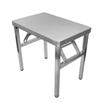 Heavy Duty Stainless Steel Folding Work Table, Portable Foldable Kitchen Prep Workbench for Restaurant, Food Truck, Home & Garage