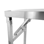 Heavy Duty Stainless Steel Folding Work Table, Portable Foldable Kitchen Prep Workbench for Restaurant, Food Truck, Home & Garage