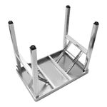Heavy Duty Stainless Steel Folding Work Table, Portable Foldable Kitchen Prep Workbench for Restaurant, Food Truck, Home & Garage