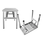 Heavy Duty Stainless Steel Folding Work Table, Portable Foldable Kitchen Prep Workbench for Restaurant, Food Truck, Home & Garage
