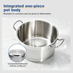 Commercial Stainless Steel Stew Pot With Lid and Welded Side Handles