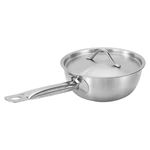 Stainless Steel Sauce Pan With Lid Long Handle Commercial Kitchen Saucepot for Catering Restaurant