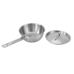 Stainless Steel Sauce Pan With Lid Long Handle Commercial Kitchen Saucepot for Catering Restaurant