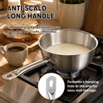Stainless Steel Sauce Pan With Lid Long Handle Commercial Kitchen Saucepot for Catering Restaurant