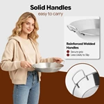 Stainless Steel Seafood Paella Pan With Double Side Handles For Restaurant Home Cooking