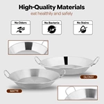 Stainless Steel Seafood Paella Pan With Double Side Handles For Restaurant Home Cooking