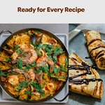Stainless Steel Seafood Paella Pan With Double Side Handles For Restaurant Home Cooking