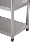3‑Tier Stainless Steel Storage Rack, Commercial Kitchen Floor Shelving for Restaurant & Canteen
