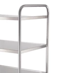 5‑Tier Stainless Steel Service Trolley, Commercial Multi‑Layer Kitchen Cart with Swivel Casters for Restaurant Hotel