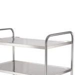 5‑Tier Stainless Steel Service Trolley, Commercial Multi‑Layer Kitchen Cart with Swivel Casters for Restaurant Hotel