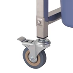 Stainless Steel Straight‑Leg Bussing Trolley, Commercial Dish Collection Cart with 5 Removable Plastic Bins for Restaurant Hotel Tableware Waste Collection