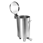 Stainless Steel Pedal Trash Can With Removable Inner Bucket & Wheels, Commercial Foot‑Operated Waste Bin for Kitchen Restaurant Hotel