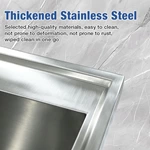 Commercial 3 Compartment Stainless Steel Sink, Free‑Standing Triple Bowl Kitchen Sink with Backsplash for Restaurant Cafe Kitchen