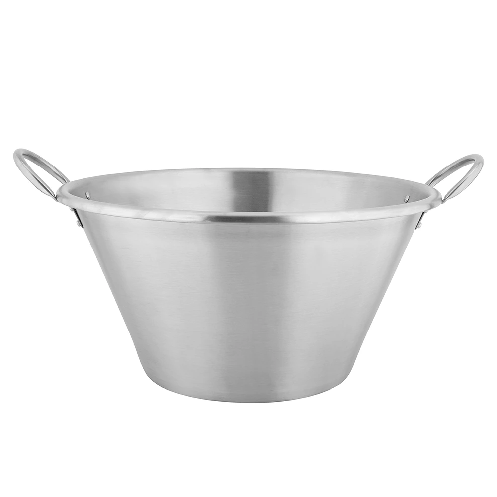 Commercial Conical Stainless Steel Stock Pot with Welded Handles, Large‑Capacity Catering Cooking Pot