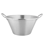 Commercial Conical Stainless Steel Stock Pot with Welded Handles, Large‑Capacity Catering Cooking Pot
