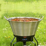 Commercial Conical Stainless Steel Stock Pot with Welded Handles, Large‑Capacity Catering Cooking Pot