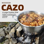 Commercial Conical Stainless Steel Stock Pot with Welded Handles, Large‑Capacity Catering Cooking Pot