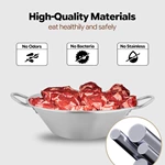Commercial Low Profile Stainless Steel Wok Pan, Heavy‑Duty Wok for Restaurant, Canteen and Outdoor Street Vending
