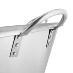 Four‑Handle Commercial Stainless Steel Wok Pan, Large‑Volume Cooking Wok for Bulk Food Preparation
