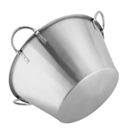 Four‑Handle Commercial Stainless Steel Wok Pan, Large‑Volume Cooking Wok for Bulk Food Preparation