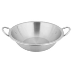 Outdoor Stainless Steel Wok with Riveted Dual‑Handles, Portable Large Stir‑Fry Pan for Camping & Commercial Street Vending