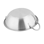 Outdoor Stainless Steel Wok with Riveted Dual‑Handles, Portable Large Stir‑Fry Pan for Camping & Commercial Street Vending