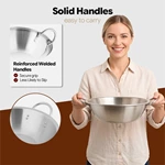 Outdoor Stainless Steel Wok with Riveted Dual‑Handles, Portable Large Stir‑Fry Pan for Camping & Commercial Street Vending