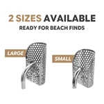 Stainless Steel Perforated Gold Prospecting Scoop, Sand Sifting Screen Scoop for River Beach Gold Panning