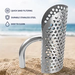 Stainless Steel Perforated Gold Prospecting Scoop, Sand Sifting Screen Scoop for River Beach Gold Panning