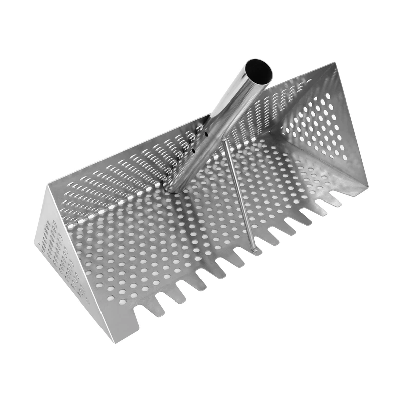 Heavy Duty Gold Mining Sand Scoop with Handle Tube, Handheld Sifting Tool for Gold Prospectors