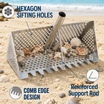 Heavy Duty Gold Mining Sand Scoop with Handle Tube, Handheld Sifting Tool for Gold Prospectors