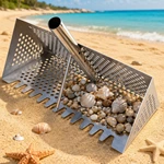 Heavy Duty Gold Mining Sand Scoop with Handle Tube, Handheld Sifting Tool for Gold Prospectors